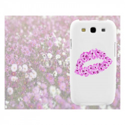 Coque Rigide LEVRES FLEURS pour SAMSUNG GALAXY A3 2016