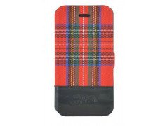 ETUI FOLIO Jean Paul GAULTIER TARTAN ROUGE POUR IPHONE 5/5S/SE