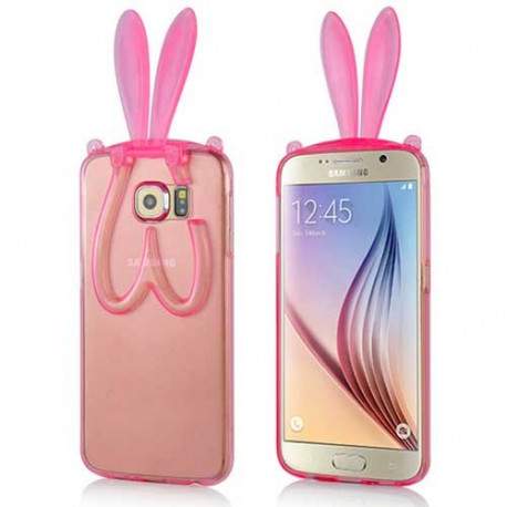 Coque LAPIN rose pour Samsung Galaxy S6