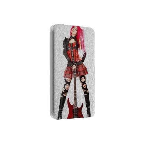 Etui portefeuille cuir GUITAR Samsung Galaxy A5 2016