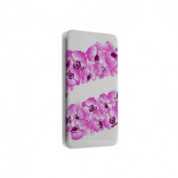 Etui portefeuille cuir LEVRES FLEURS Samsung Galaxy A5 2016