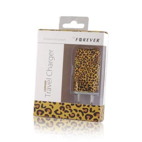 MINI Chargeur FOREVER LEOPARD 220 volts pour téléphones, tablettes ou lecteurs MP3