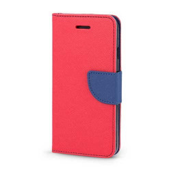Etui cuir portefeuille FANCY rouge pour SAMSUNG GALAXY S6