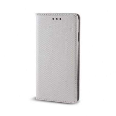 Etui cuir portefeuille argente pour SAMSUNG GALAXY S6