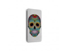 Etui portefeuille cuir MEXICAN SKULL Samsung Galaxy A3 2016