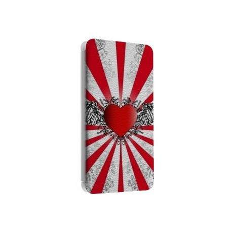 Etui portefeuille cuir BIG LOVE Samsung Galaxy A3 2016