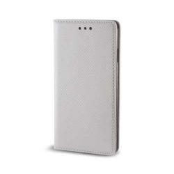 Etui cuir portefeuille argente pour SAMSUNG GALAXY S6 EDGE