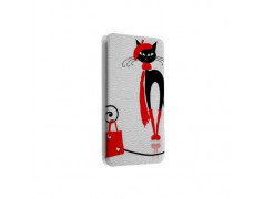 Etui portefeuille cuir WINTER CAT Samsung Galaxy A3 2016