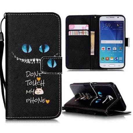 Etui cuir portefeuille BLACK CAT pour SAMSUNG GALAXY S6