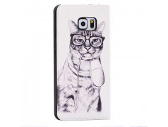 Etui cuir portefeuille BLACK CAT pour SAMSUNG GALAXY S6