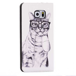 Etui cuir portefeuille BLACK CAT pour SAMSUNG GALAXY S6