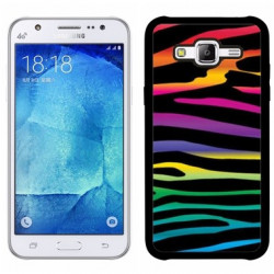 Coque zebre arc en ciel pour samsung galaxy J1