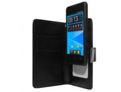 Etui portefeuille Cuir noir pour SONY XPERIA M