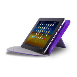 Etui cuir mauve pour IPAD