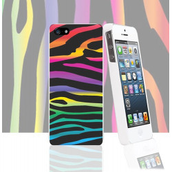 Coque ZEBRE ARC EN CIEL pour iPhone