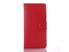 Etui portefeuille Cuir rouge pour smartphone WIKO