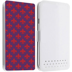 Etui portefeuille Cuir FLEUR DE LYS  pour les telephones SAMSUNG