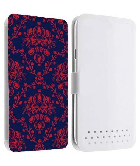 Etui portefeuille Cuir BLEU ROYAL pour les telephones SAMSUNG