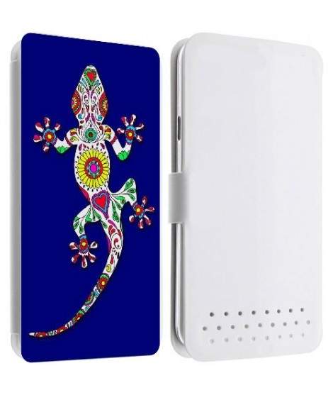 Etui portefeuille Cuir SALAMANDRE BLEUE pour les telephones SAMSUNG