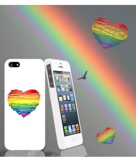 Coque RAINBOW HEART pour iPhone 7