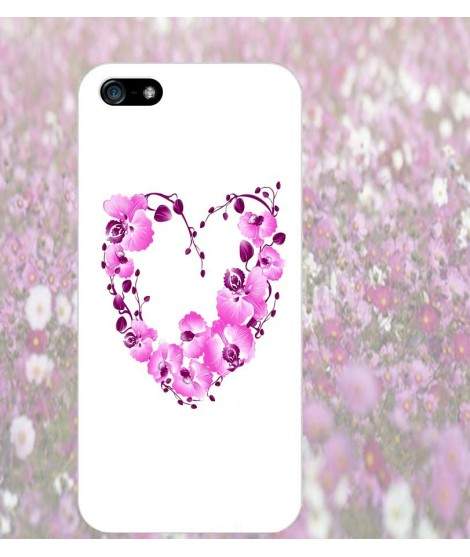 Coque COEUR FLEURS pour iPhone 7