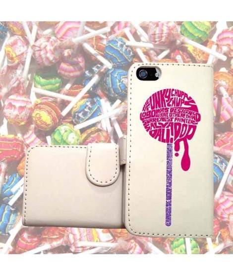 ETUI CUIR PORTEFEUILLE CHUPA CHUPS POUR IPHONE 7