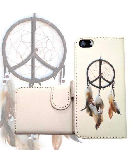 ETUI CUIR PORTEFEUILLE DREAMCATCHER POUR IPHONE 7