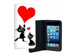 ETUI CUIR LOVELY CAT POUR IPHONE 7