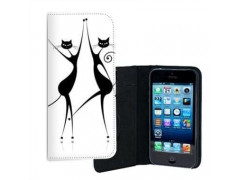 ETUI CUIR DANCING CAT POUR IPHONE 7