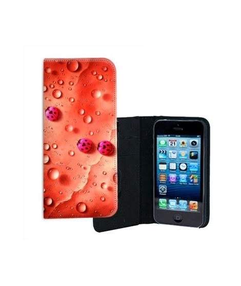 ETUI CUIR COCCINNELLE ROSE POUR IPHONE 7