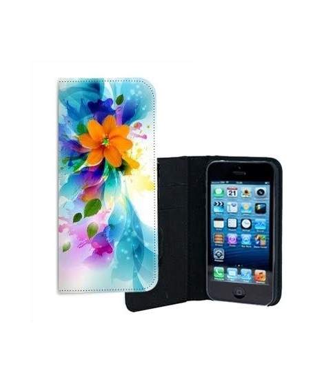 ETUI CUIR FLEURS 3 POUR IPHONE 7