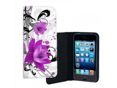 ETUI CUIR FLEURS 4 POUR IPHONE 7