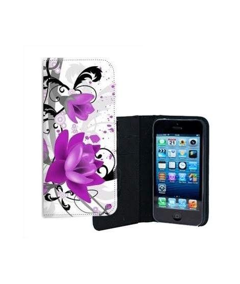 ETUI CUIR FLEURS 4 POUR IPHONE 7