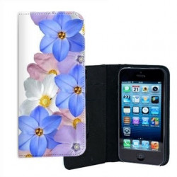 ETUI CUIR FLEURS 5 POUR IPHONE 7