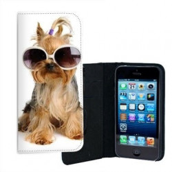 ETUI CUIR FUNNY DOG POUR IPHONE 7