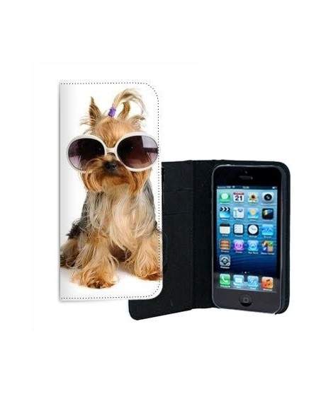 ETUI CUIR FUNNY DOG POUR IPHONE 7