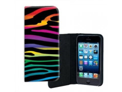 ETUI CUIR ARC EN CIEL TIGRE POUR IPHONE 7