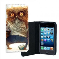 ETUI CUIR hibou destroy POUR IPHONE 7