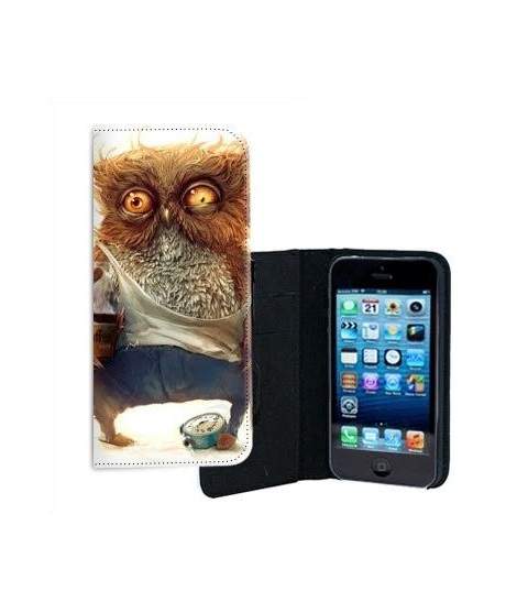 ETUI CUIR hibou destroy POUR IPHONE 7