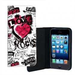 ETUI CUIR LOVE ROCK POUR IPHONE 7
