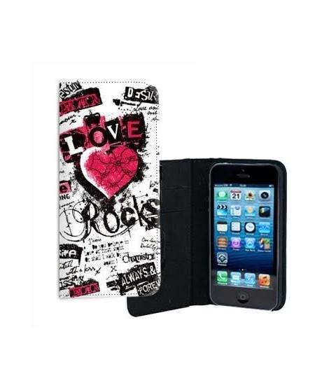 ETUI CUIR LOVE ROCK POUR IPHONE 7