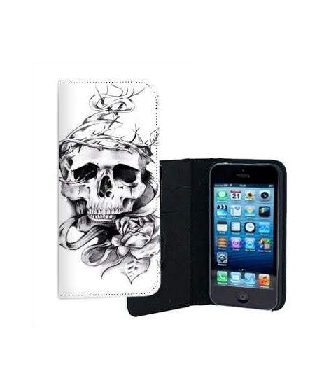 ETUI CUIR skull fun 9 POUR IPHONE 7