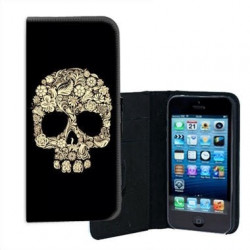 ETUI CUIR skull fun 4 POUR IPHONE 7