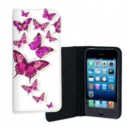 ETUI CUIR VOL DE PAPILLON POUR IPHONE 7