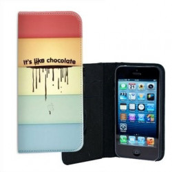 ETUI CUIR CHOCOLATE POUR IPHONE 7+