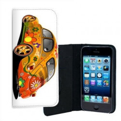 ETUI CUIR FLOWER COCCINNELLE POUR IPHONE 7+