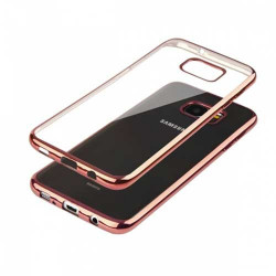 Coque silicone CRYSTAL DELUXE OR ROSE pour samsung galaxy