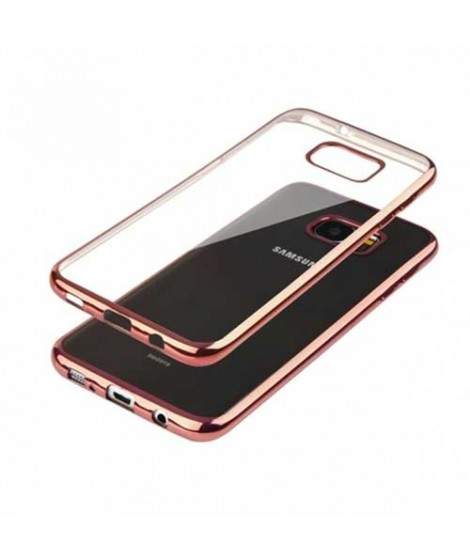 Coque silicone CRYSTAL DELUXE OR ROSE pour samsung galaxy