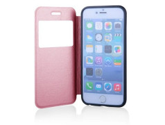 Etui FENETRE FOLIO rose pour iPhone 6 