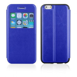 Etui FENETRE FOLIO bleu pour iPhone 6 ( 4.7 )